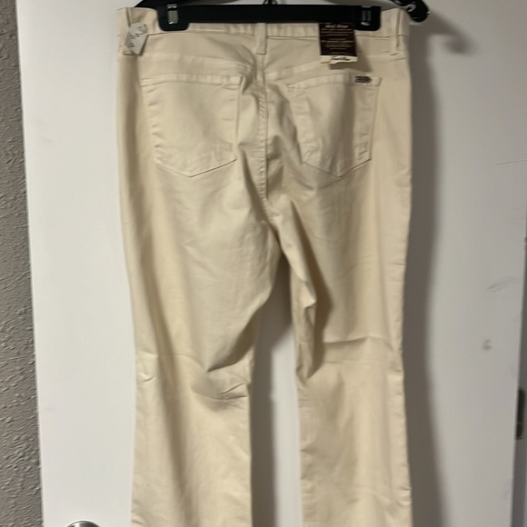 Size 12 NWT ivory jeggings belted waist zipper fly by true slim women’s pants - Picture 6 of 7